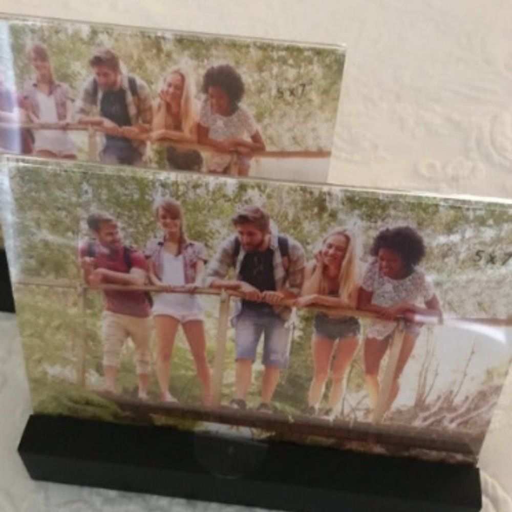 5"x7" Horizontal Acrylic Black Frame (Qty: 2)